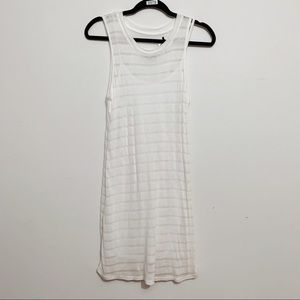Bella Luxx Shadow Stripe Tank Dress Racerback Mini XS NWT